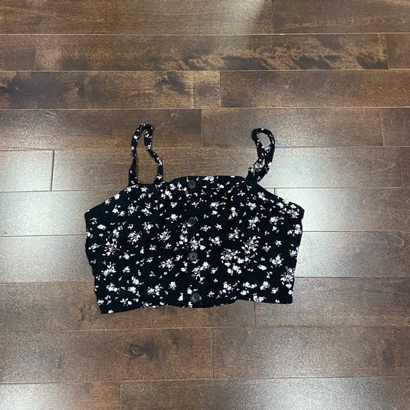 GARAGE crop black tank - Picture 1 of 8